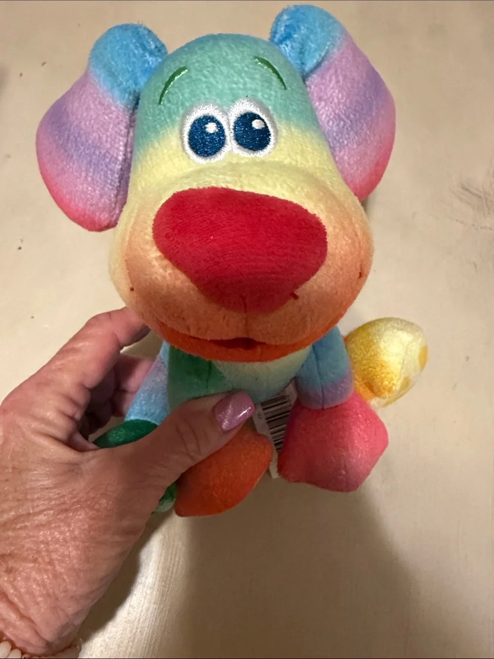 Blues Clues Rainbow Hard To Find 7 Inch Plush RARE EUC
